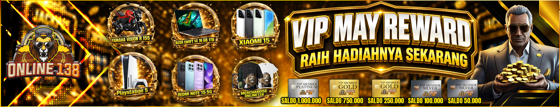 EVENT VIP ONLINE138 MEI 2026
