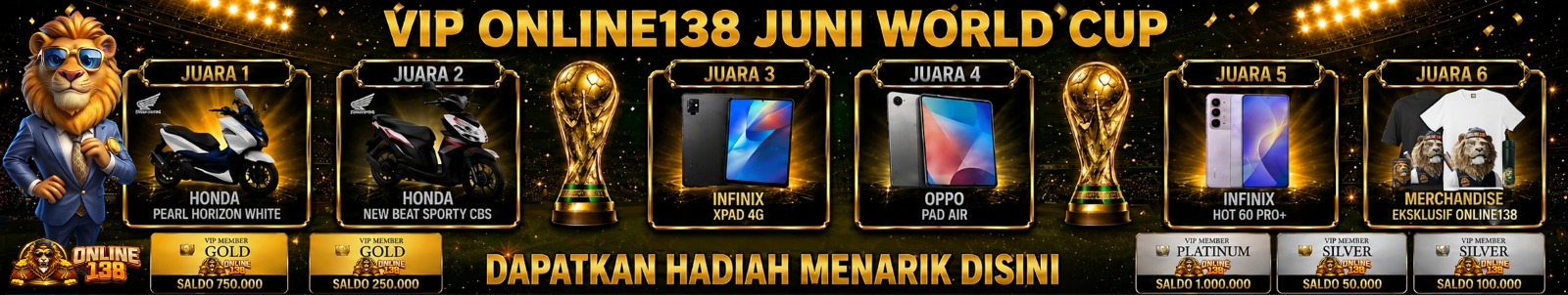 EVENT VIP ONLINE138 JUNI 2026